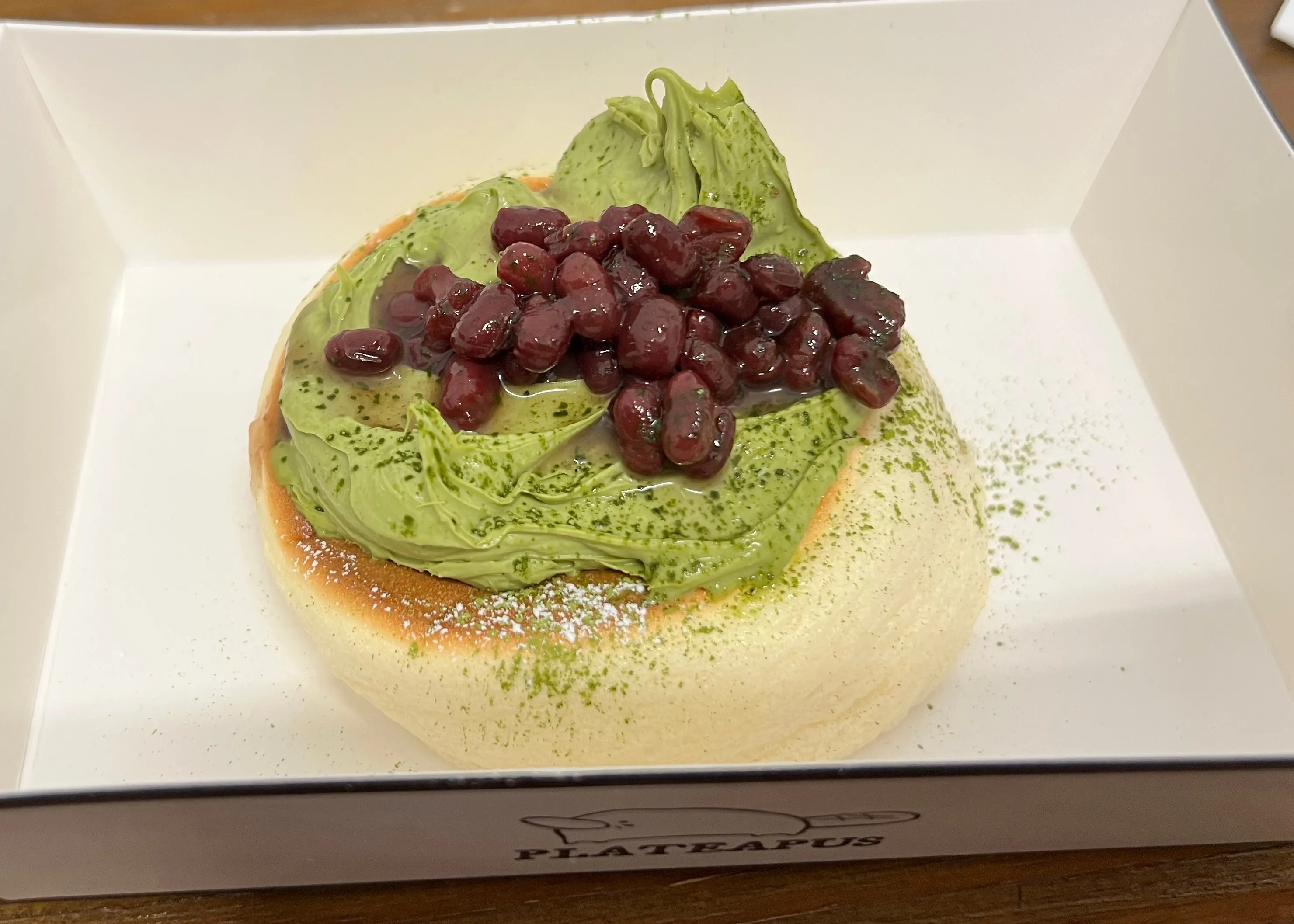 Matcha with red beans