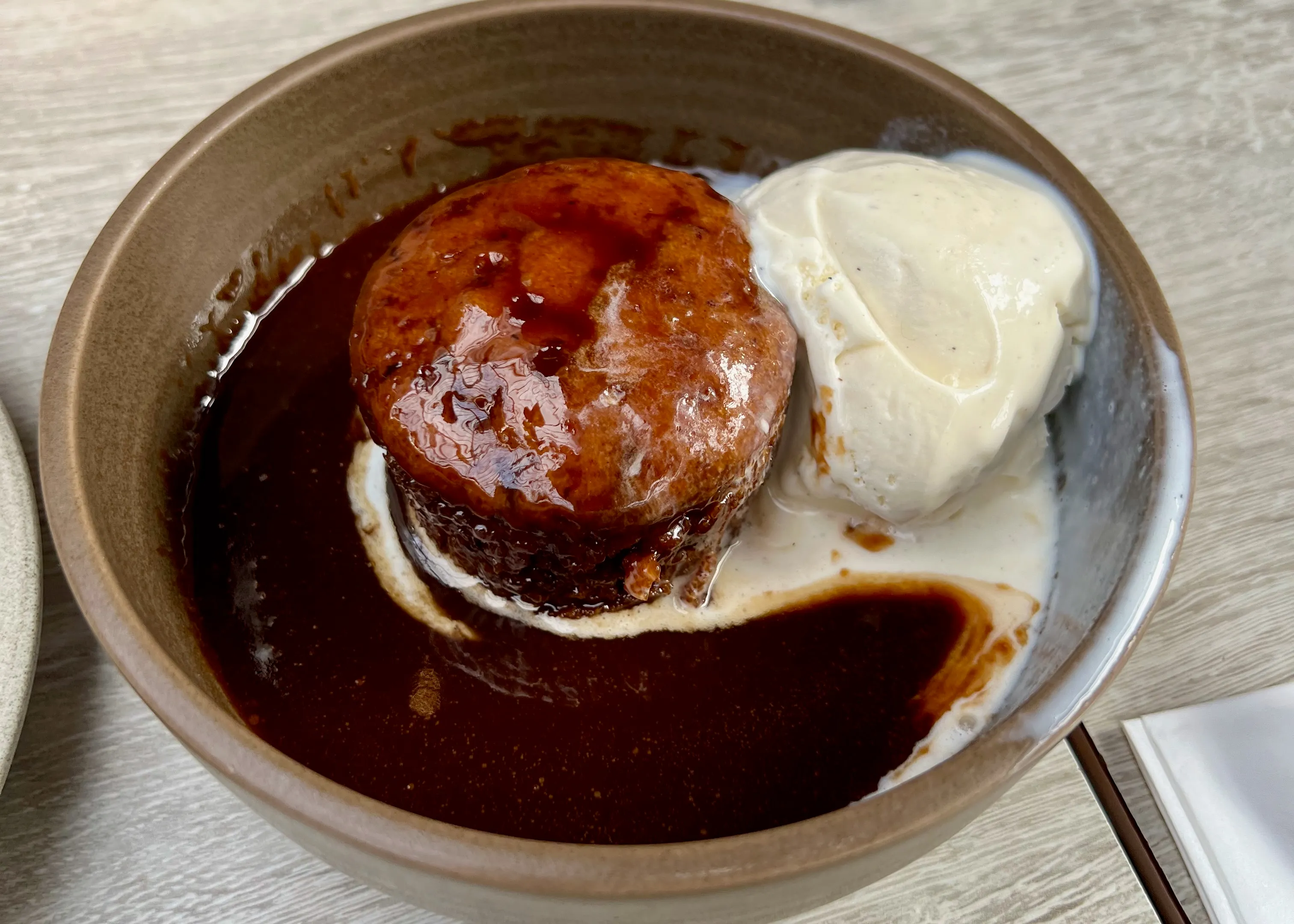 Sticky toffee pudding & vanilla ice cream