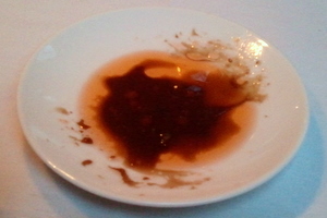 Lobster oil and balsamic