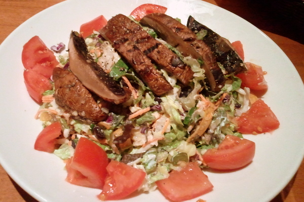 Salad with grilled portabello