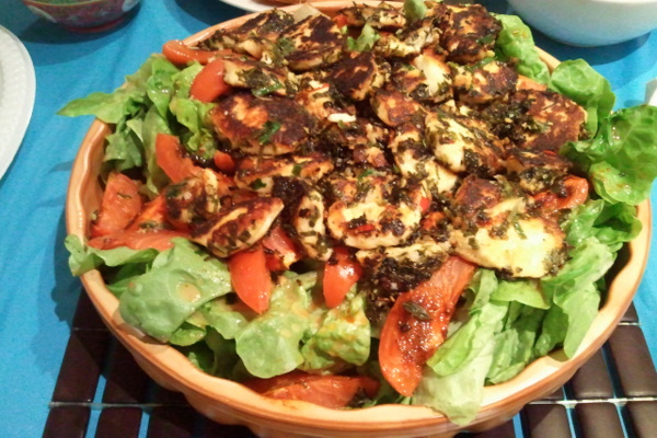 Salad with Haloumi