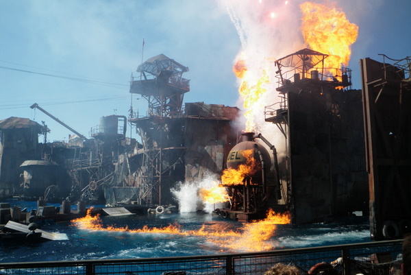 Explosions galore at WaterWorld
