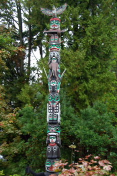 Totem poles in Stanley Park