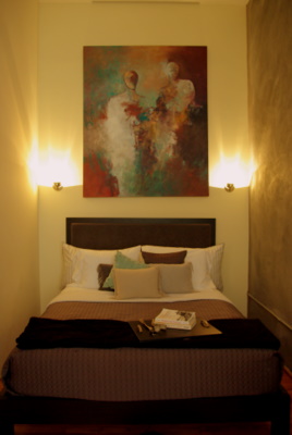 The second bedroom at the loft apartment