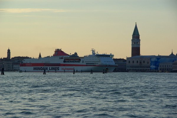 A cruise liner near St Mark's square
